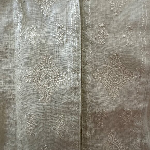 Carole Little Womens Linen Embroidered Jacket Light Green Size M - Picture 7 of 9